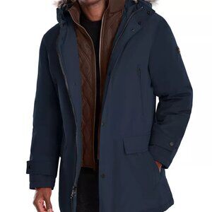 Michael Kors Men's Hooded Bib Snorkel Parka,